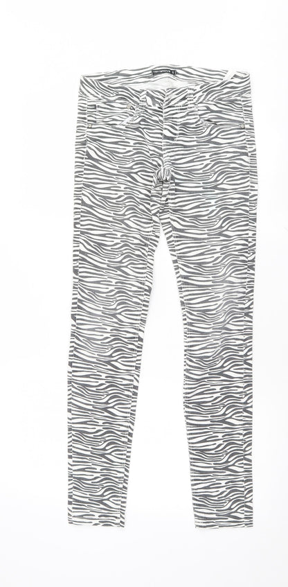 Womens UK Size S Terranova Regular Fit Skinny Multicoloured Jeans