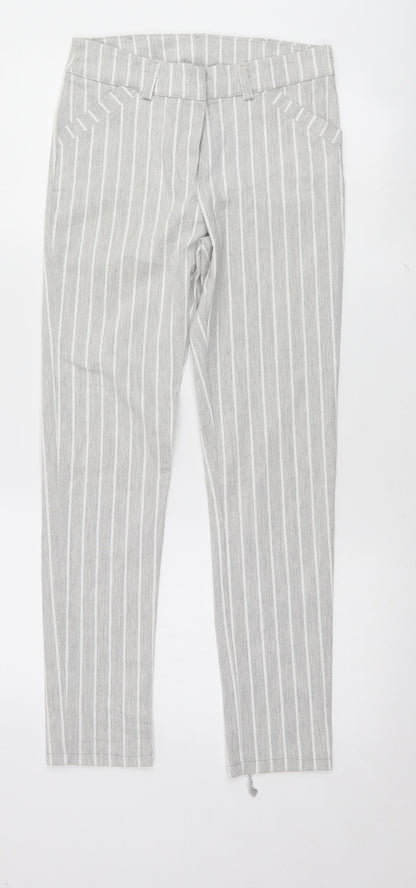 Womens UK Size S Preworn Regular Fit  Grey Trousers