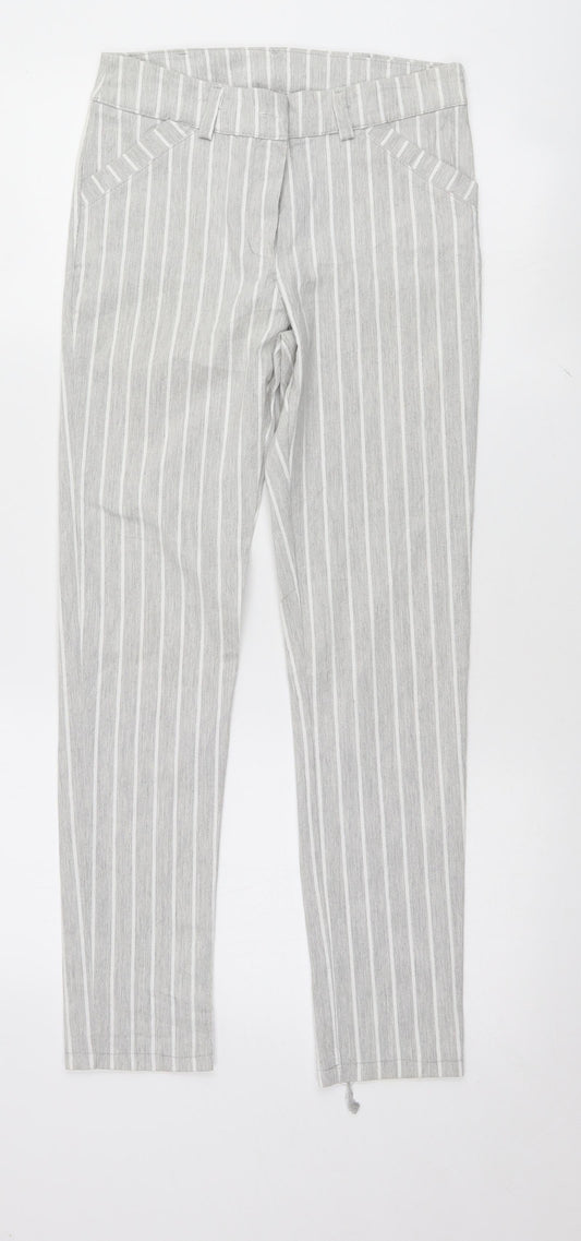 Womens UK Size S Preworn Regular Fit  Grey Trousers