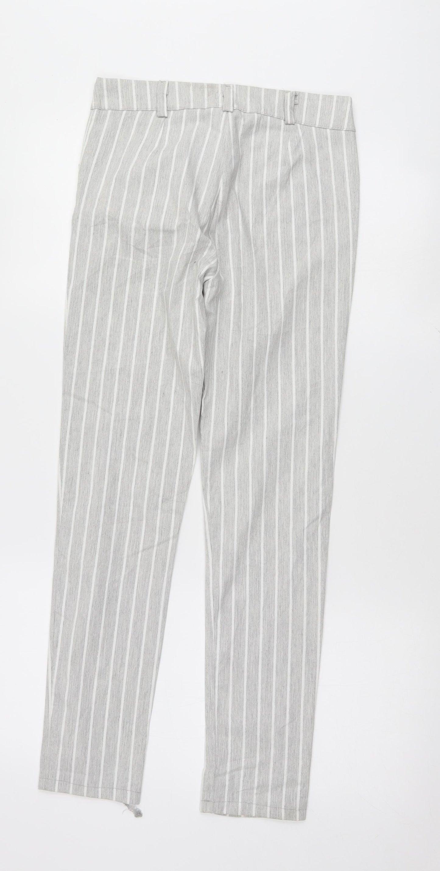 Womens UK Size S Preworn Regular Fit  Grey Trousers