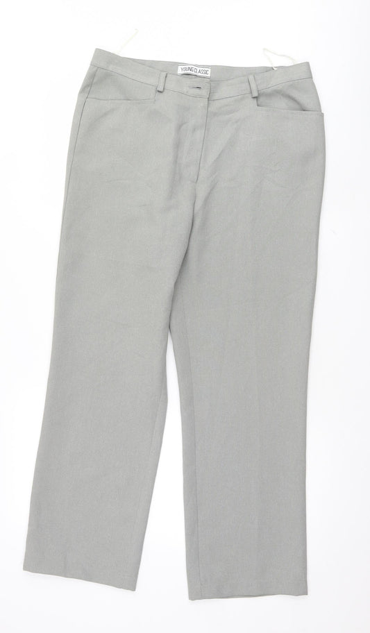 Young Classics Womens Grey   Trousers  Size 33 L26.5 in