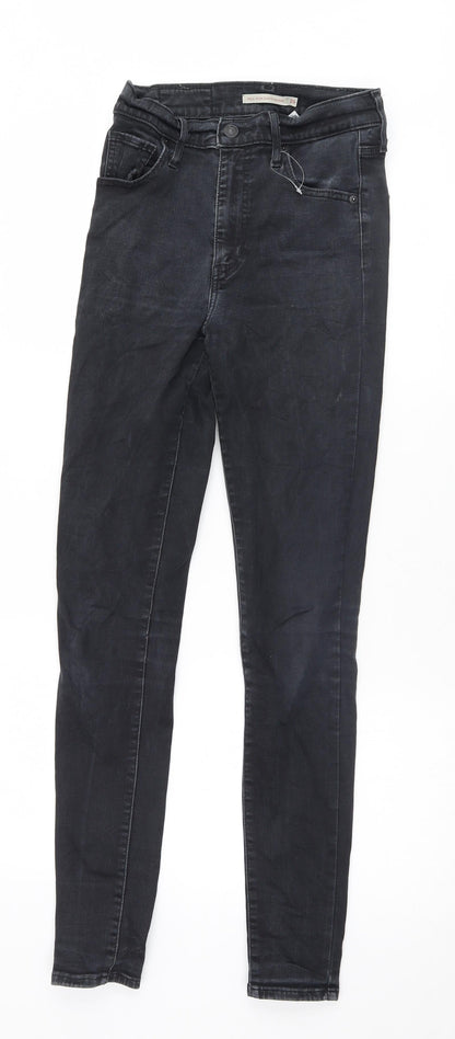 Womens UK Size 26 Preworn Regular Fit Skinny Black Jeans