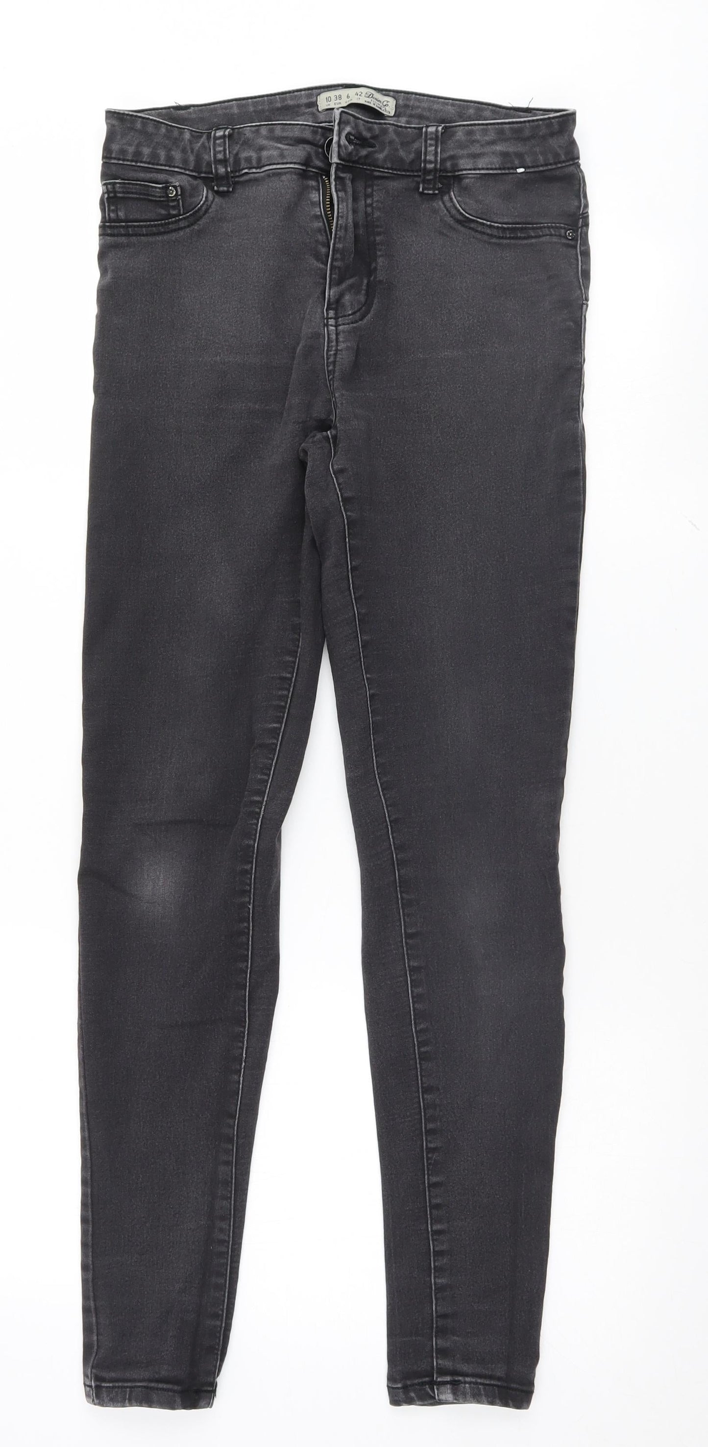 Denim & Co. Womens Black   Skinny Jeans Size 10 L28.5 in