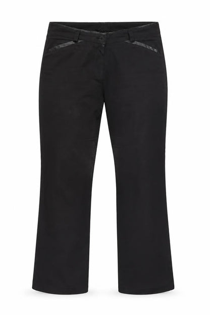 Womens UK Size 35 Preworn Regular Fit  Black Trousers