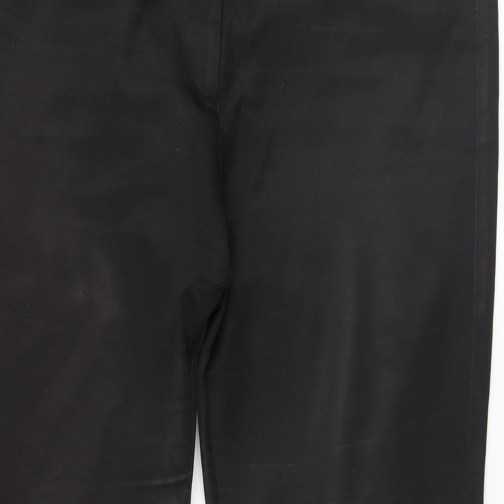 Womens UK Size 35 Preworn Regular Fit  Black Trousers