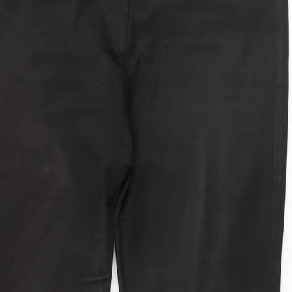 Womens UK Size 35 Preworn Regular Fit  Black Trousers