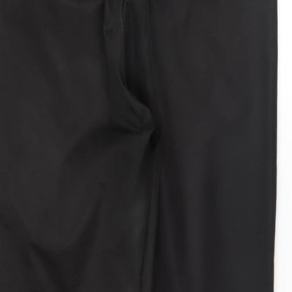 Womens UK Size 35 Preworn Regular Fit  Black Trousers
