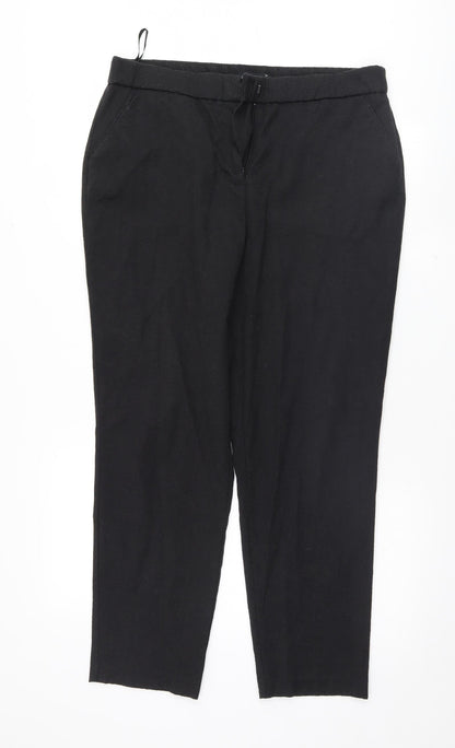 Womens UK Size 14 David Emanuel Regular Fit  Black Trousers