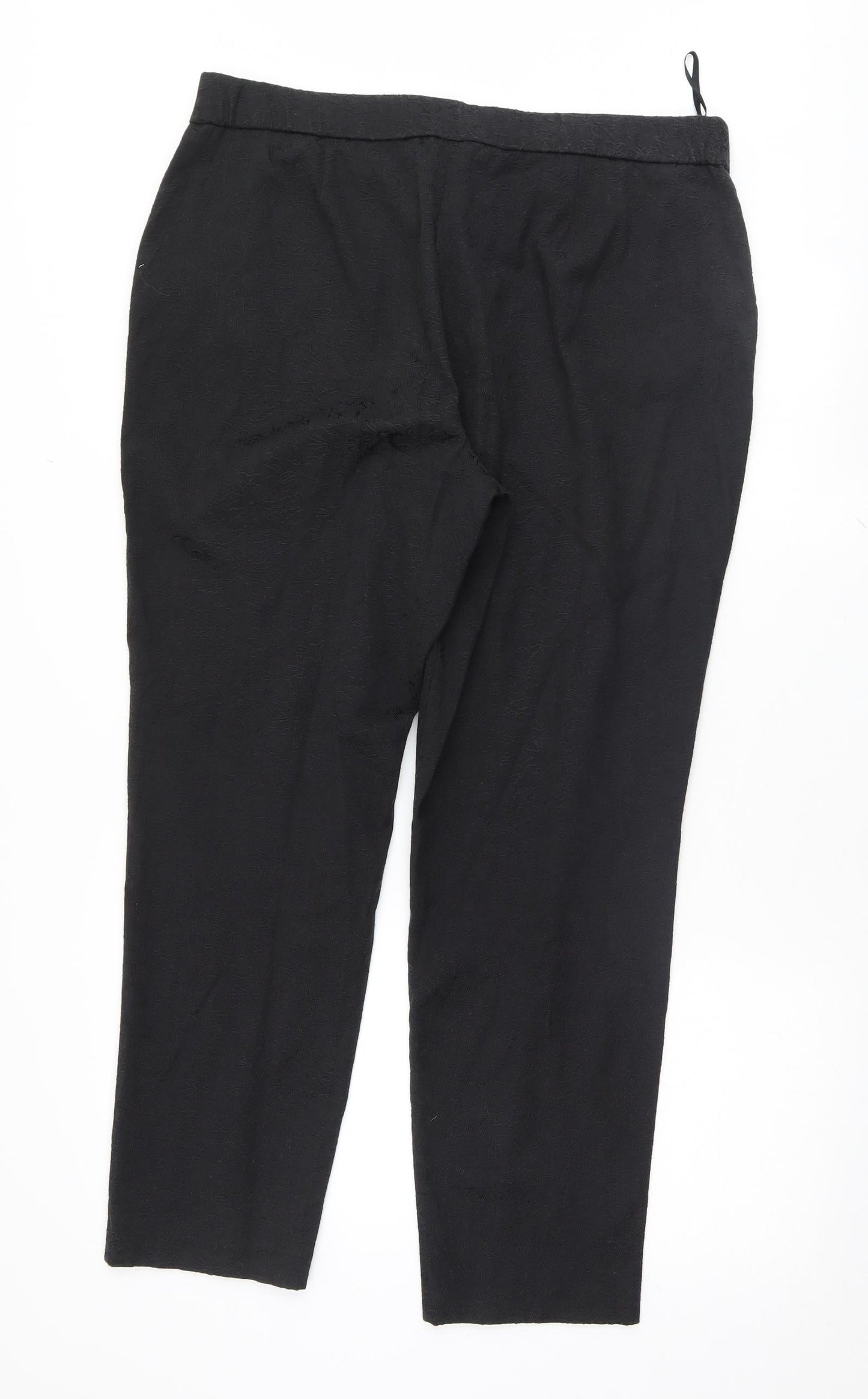 Womens UK Size 14 David Emanuel Regular Fit  Black Trousers