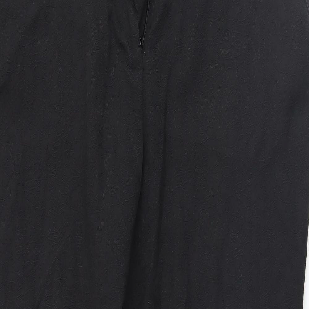 Womens UK Size 14 David Emanuel Regular Fit  Black Trousers
