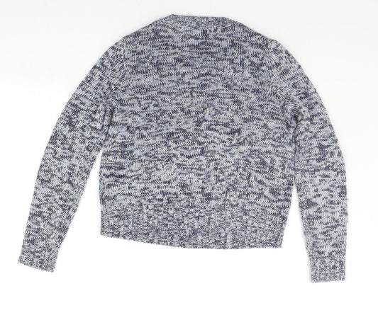 Womens UK Size S Divided Blue Pullover Jumper