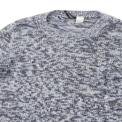 Womens UK Size S Divided Blue Pullover Jumper