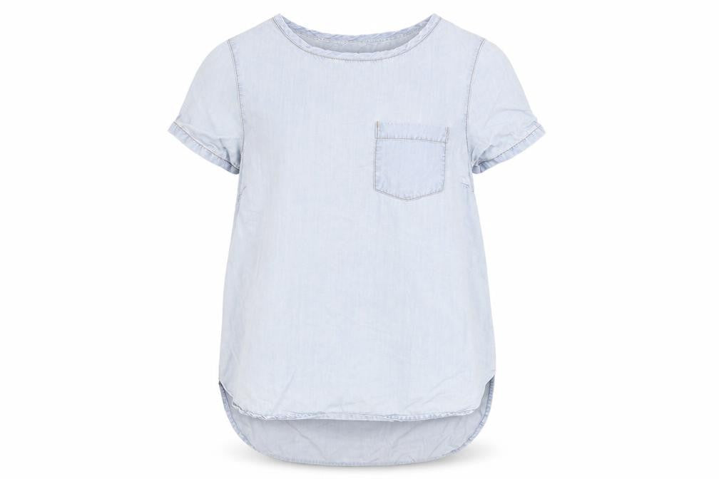 Womens UK Size 10 New Look Blue Basic Blouse