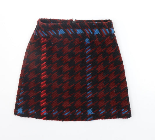 New Look Womens Purple Geometric  A-Line Skirt Size 8