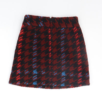 New Look Womens Purple Geometric  A-Line Skirt Size 8