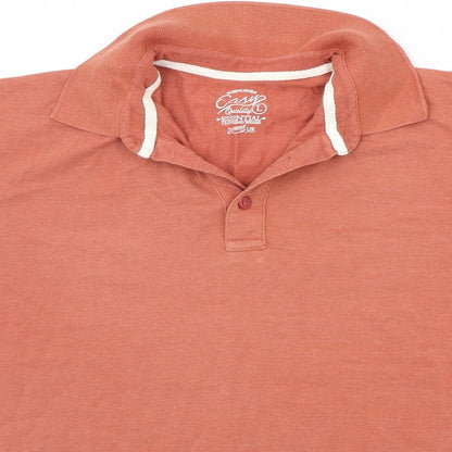 Easy Mens Orange    Polo Size L