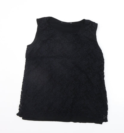 Womens UK Size 18 Preworn Black Basic Tank