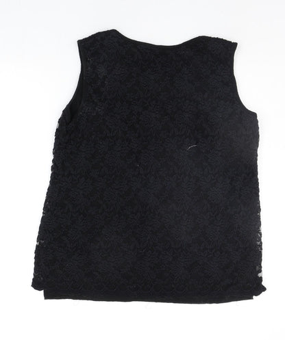 Womens UK Size 18 Preworn Black Basic Tank