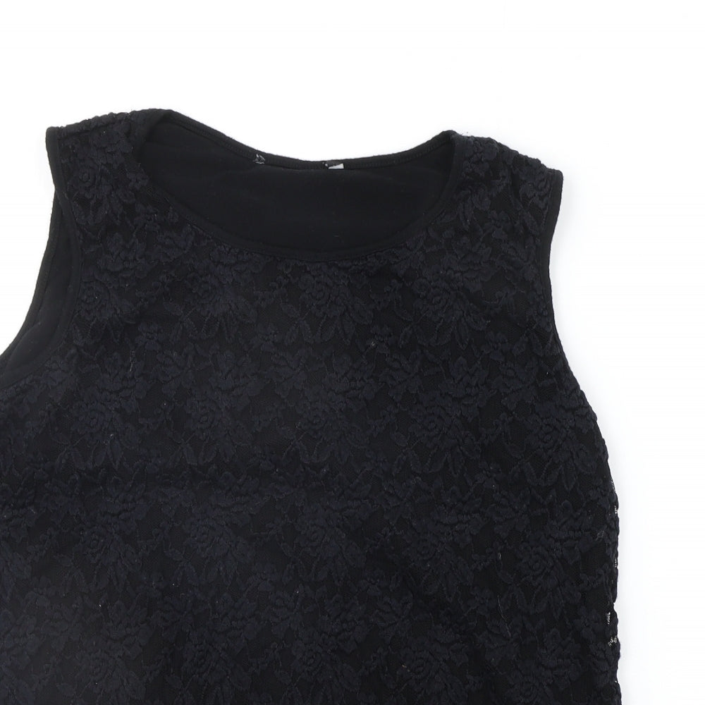 Womens UK Size 18 Preworn Black Basic Tank