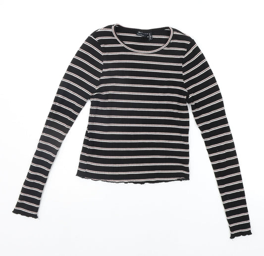 ASOS Womens Black Striped  Pullover Jumper Size 12