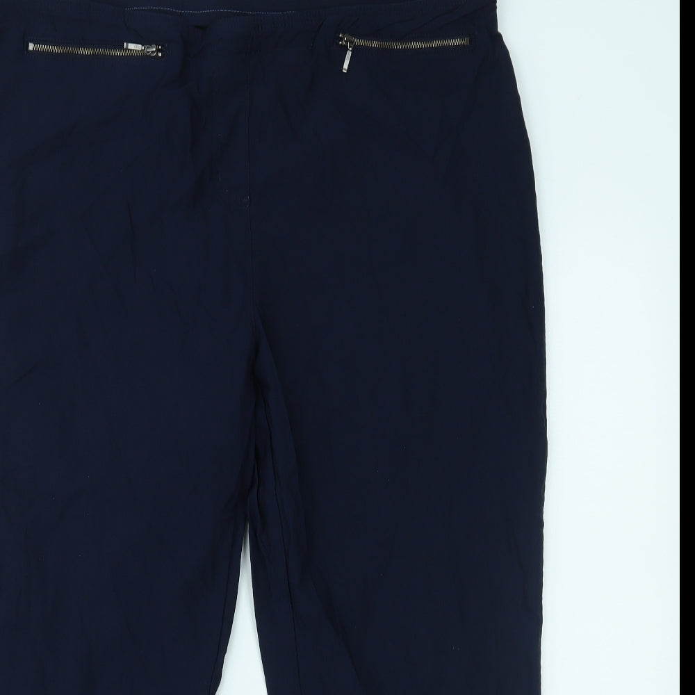 Womens UK Size 20 Preworn Regular Fit  Blue Trousers