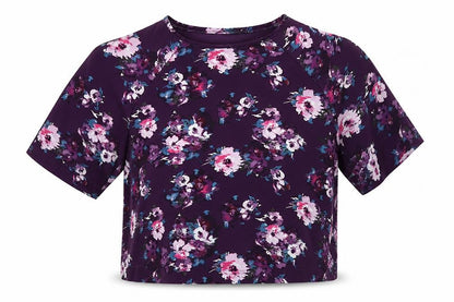 Womens UK Size 14 New Look Purple Cropped Blouse