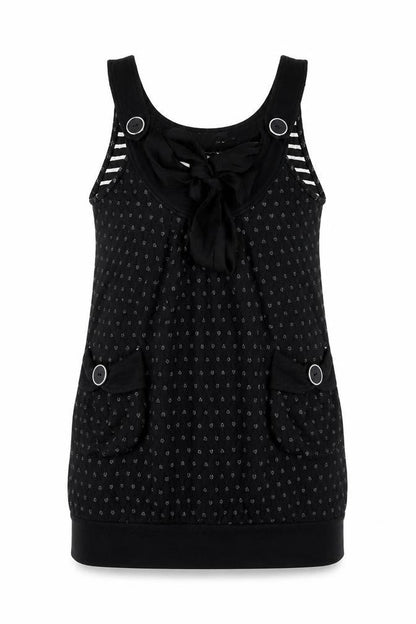 Yumi Womens Black Polka Dot  Shift  Size S