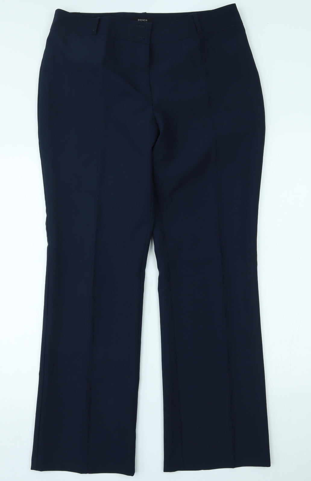 Womens UK Size 14 Papaya Regular Fit  Blue Trousers