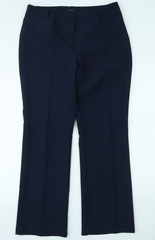 Womens UK Size 14 Papaya Regular Fit  Blue Trousers