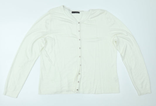 Primark Womens White   Cardigan Jumper Size 20