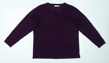 Womens UK Size XL MICHA Purple Basic Blouse