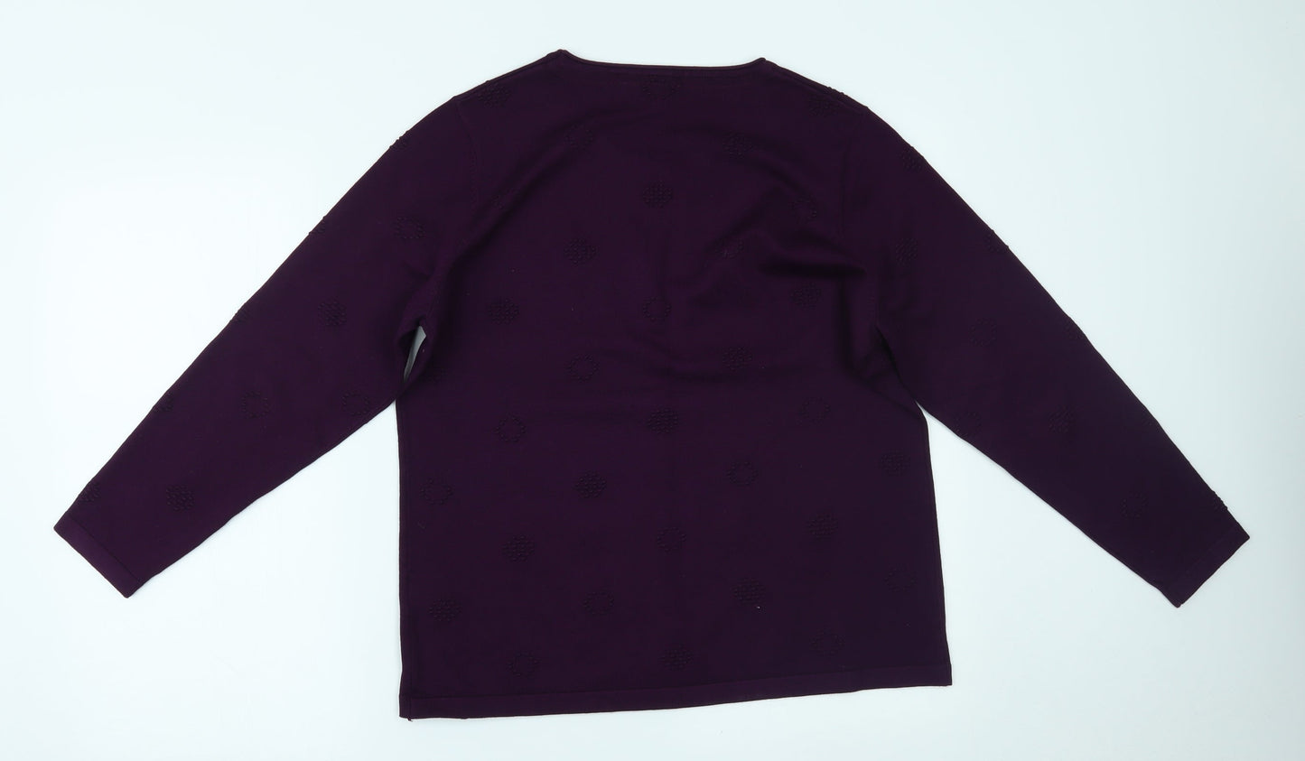 Womens UK Size XL MICHA Purple Basic Blouse