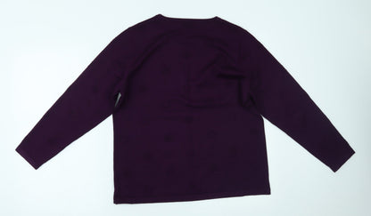 Womens UK Size XL MICHA Purple Basic Blouse