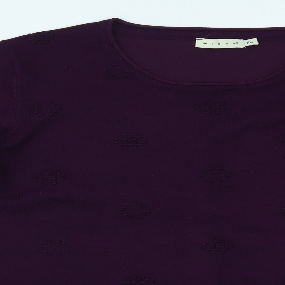 Womens UK Size XL MICHA Purple Basic Blouse
