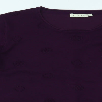 Womens UK Size XL MICHA Purple Basic Blouse