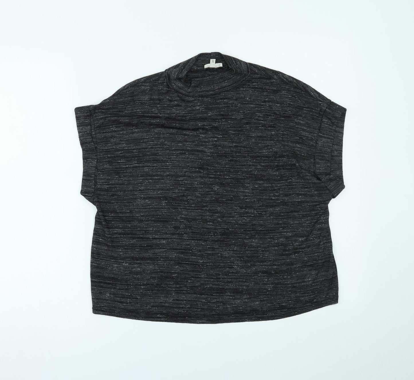 Womens UK Size 10 River Island Grey Cropped T-Shirt