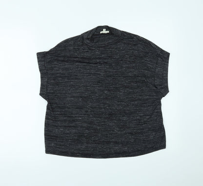 Womens UK Size 10 River Island Grey Cropped T-Shirt