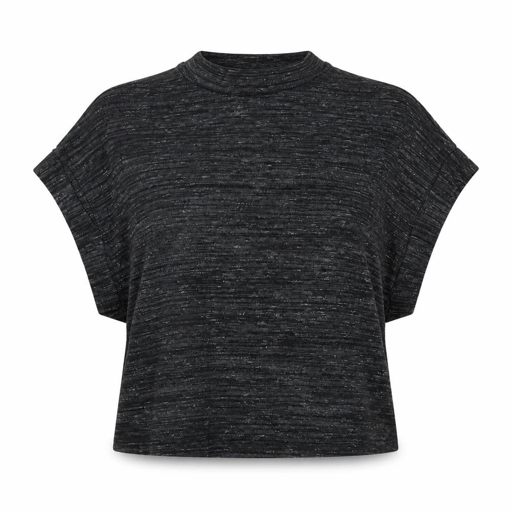Womens UK Size 10 River Island Grey Cropped T-Shirt