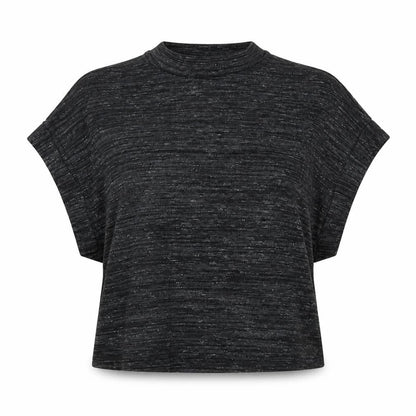 Womens UK Size 10 River Island Grey Cropped T-Shirt