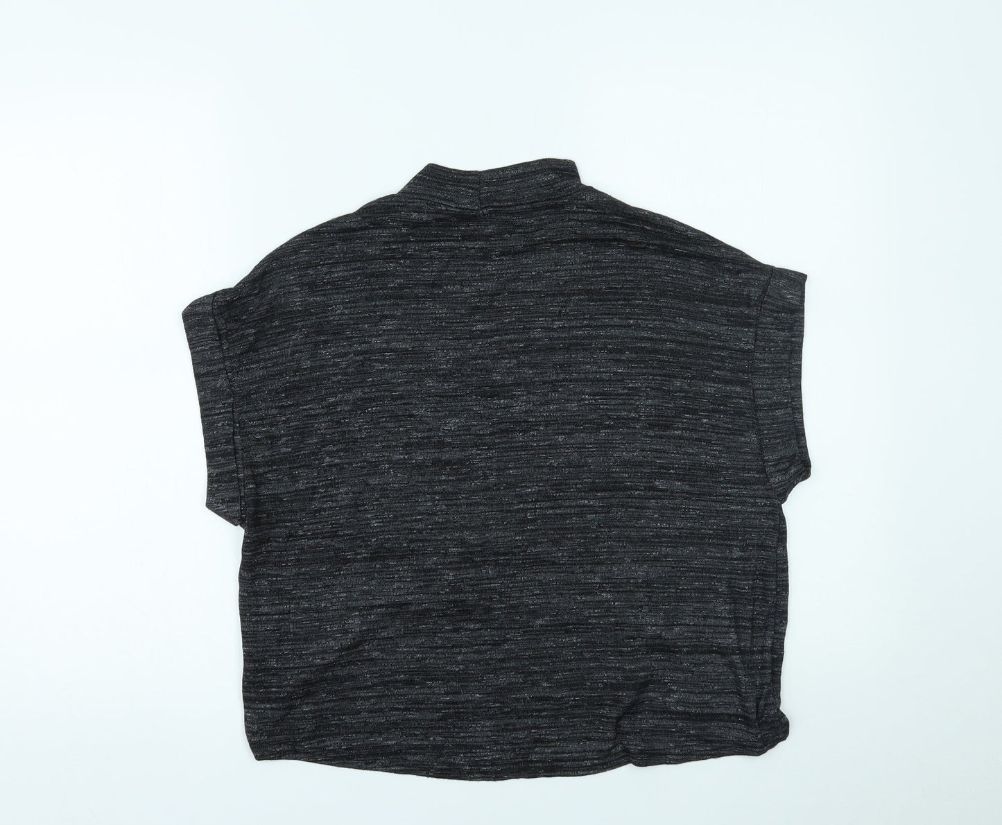 Womens UK Size 10 River Island Grey Cropped T-Shirt