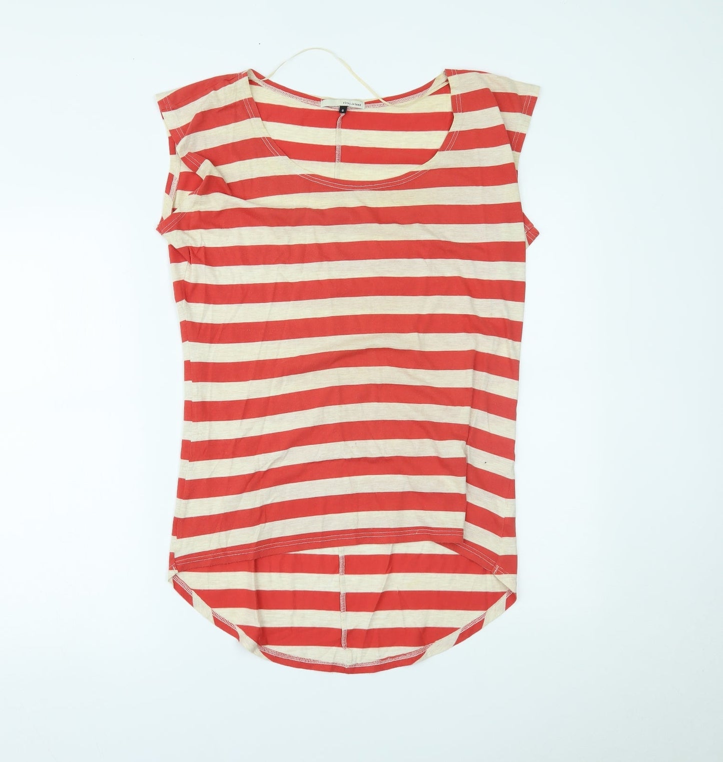 Womens UK Size 8 River Island Red Basic T-Shirt
