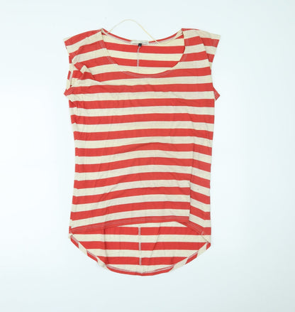 Womens UK Size 8 River Island Red Basic T-Shirt