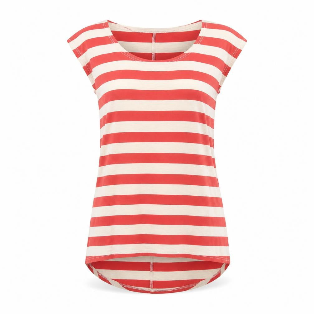 Womens UK Size 8 River Island Red Basic T-Shirt