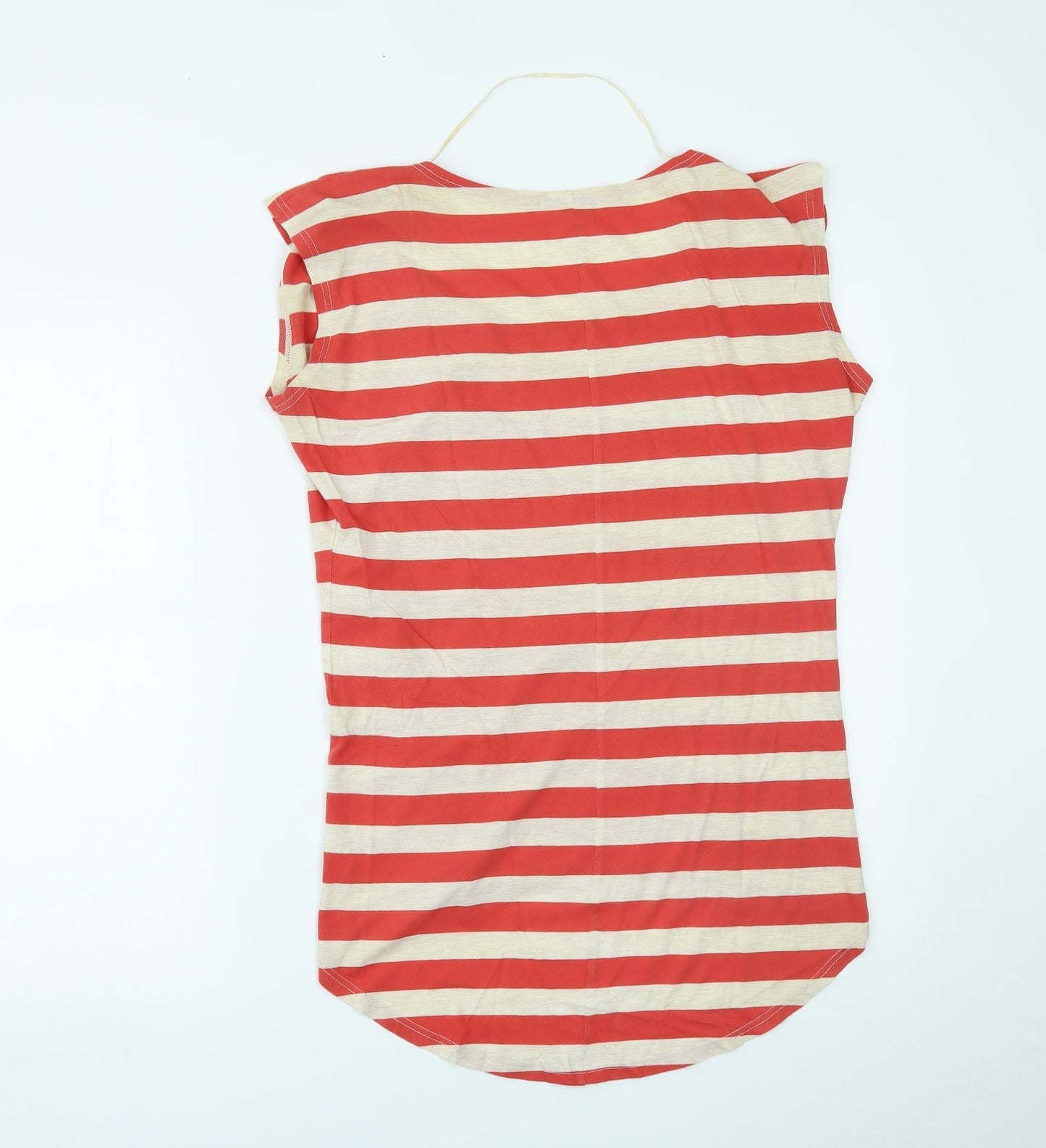Womens UK Size 8 River Island Red Basic T-Shirt