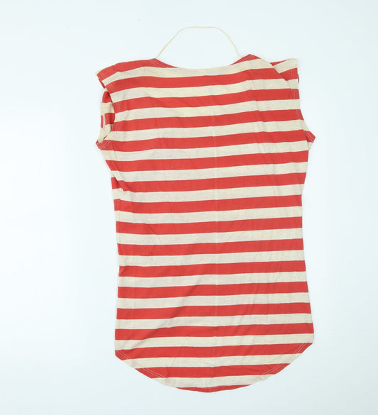 Womens UK Size 8 River Island Red Basic T-Shirt