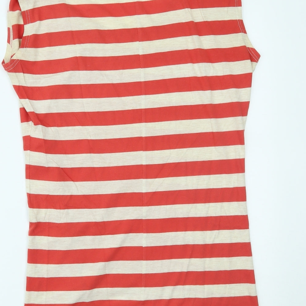 Womens UK Size 8 River Island Red Basic T-Shirt
