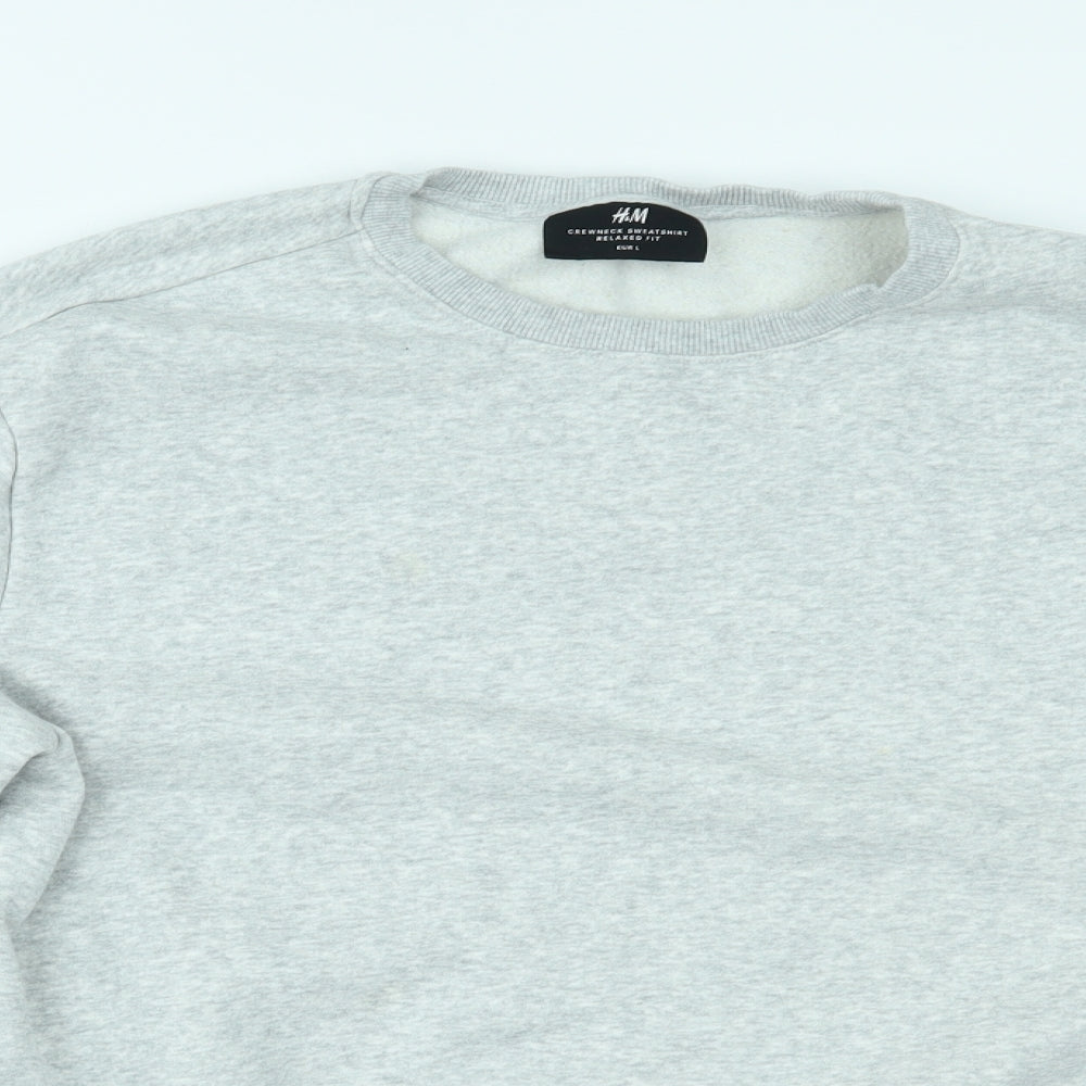 H&M Mens Grey   Pullover Jumper Size L