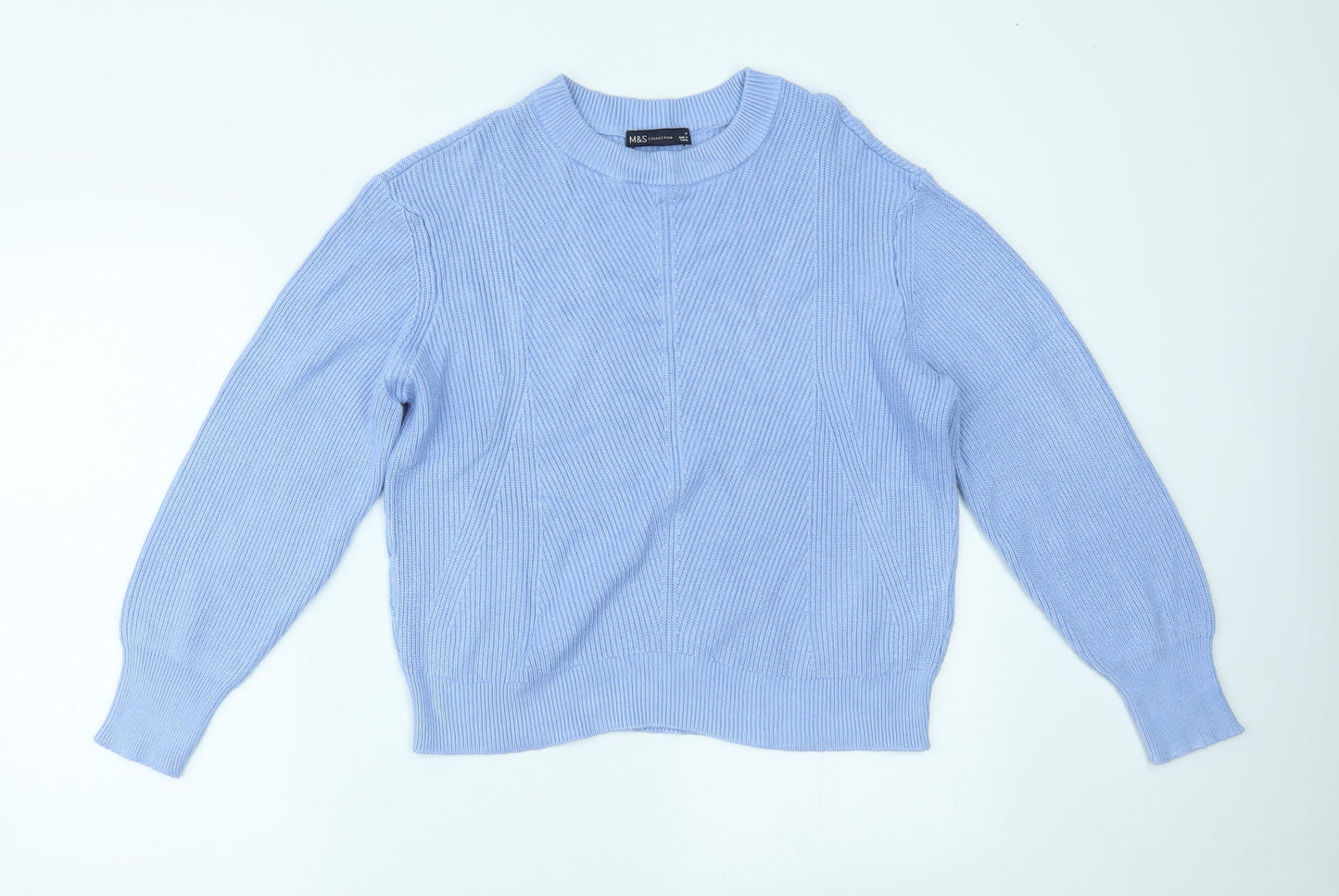Womens UK Size M Marks and Spencer Blue Pullover Jumper