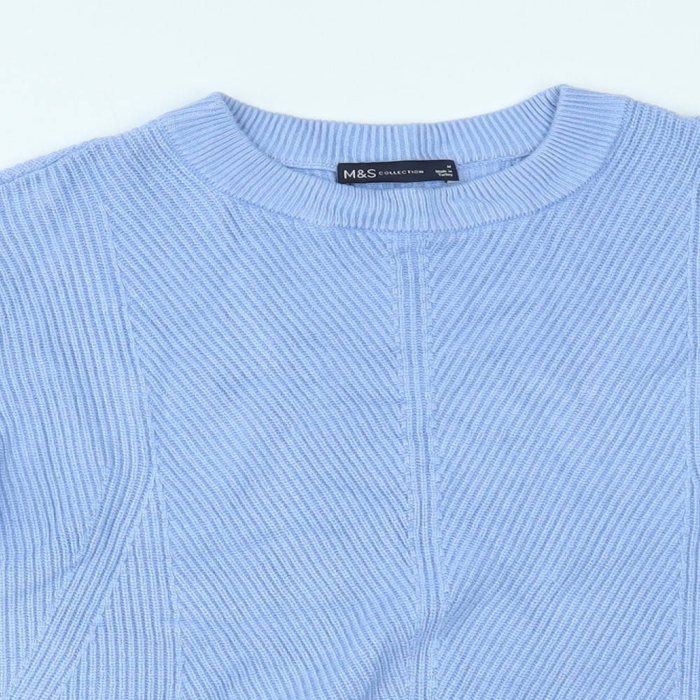 Womens UK Size M Marks and Spencer Blue Pullover Jumper