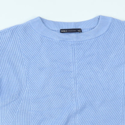Womens UK Size M Marks and Spencer Blue Pullover Jumper